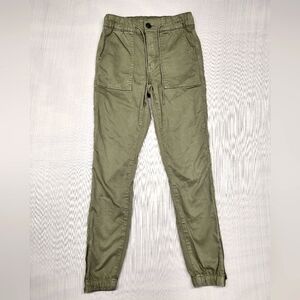 American Eagle Jogger Style Women’s Green Super Stretch Pants Size 4 Zip Ankle